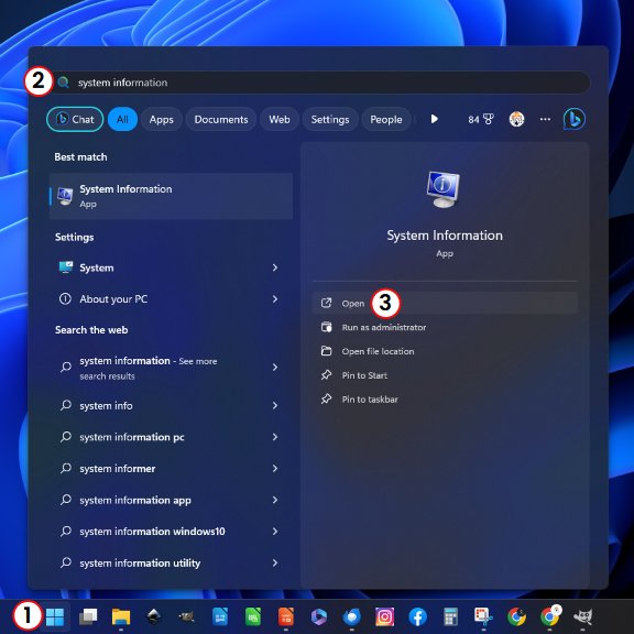 3 steps to open your windows computer system information app.