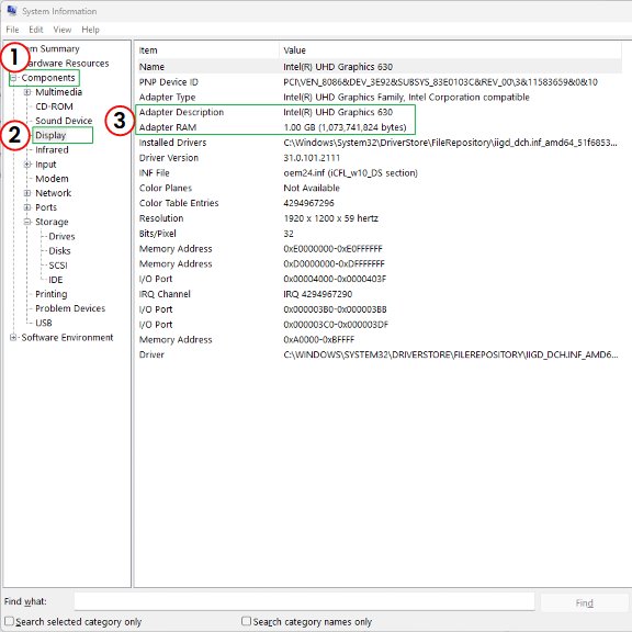 Steps to check your computer's graphics details